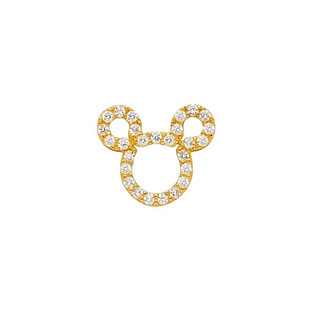 14K Yellow Gold  CZ Crarm Pendant